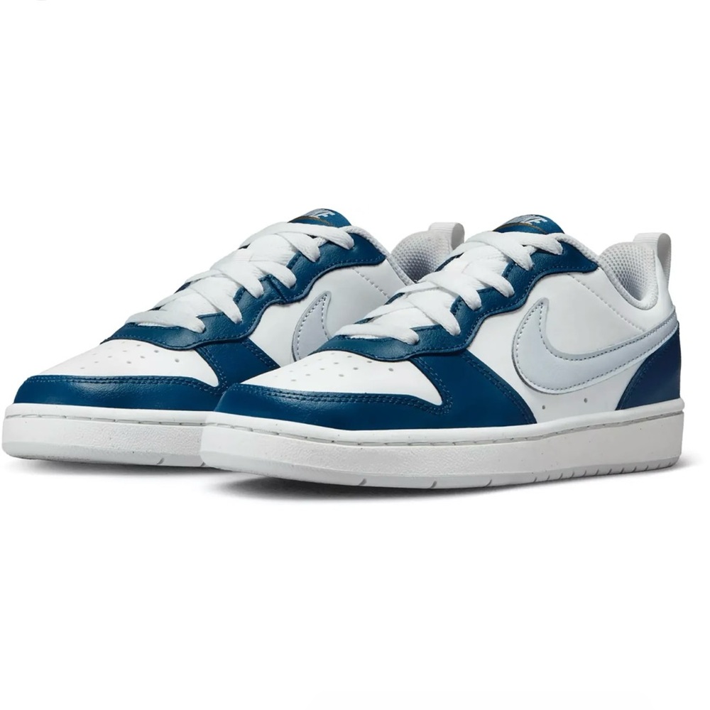 Big Kid's Nike Court Borough Low 2 Summit White/Pure Platinum Size 6.5